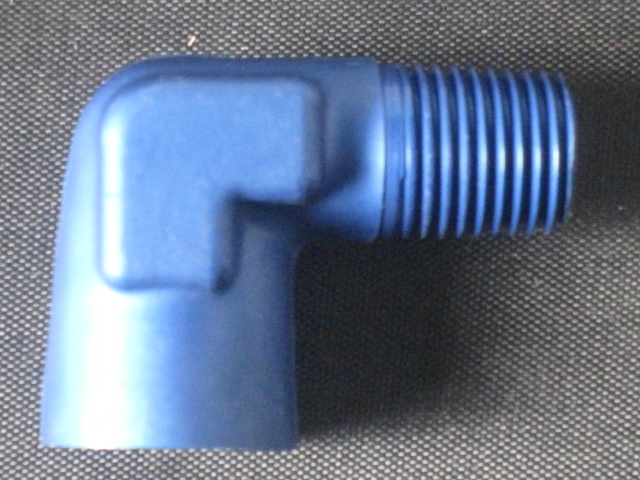 (image for) ELBOW 90 DEG MALE / FEMALE PIPE 1/8 NPT BLUE - Click Image to Close
